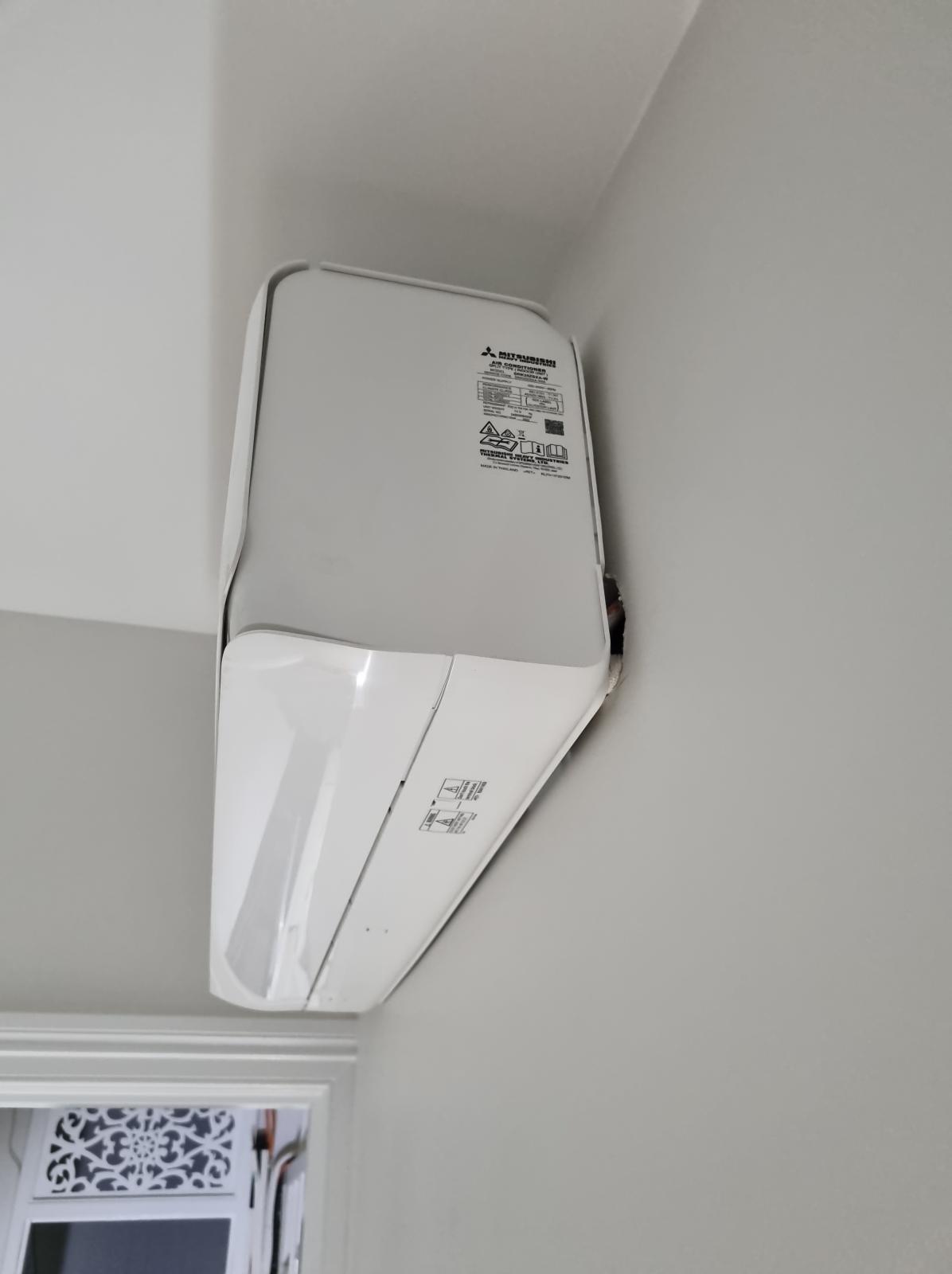 Newly Installed Aircon Not Sitting Flush with the Wall