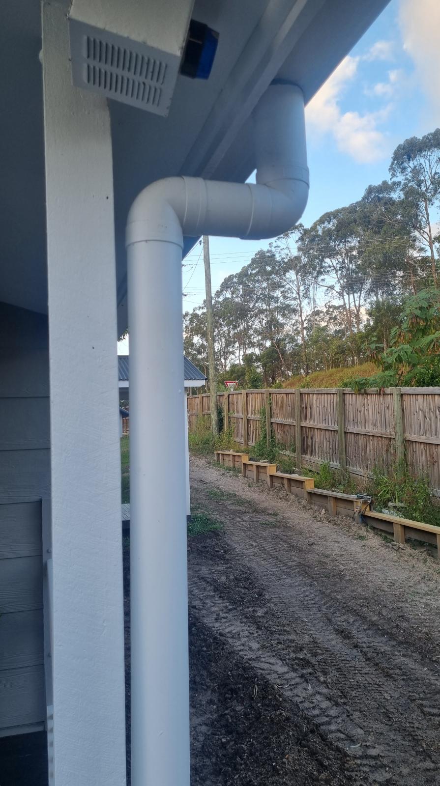 Downspouts and Subsurface pipe sizes