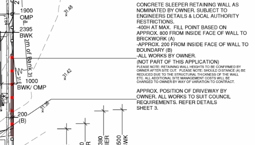 retaining wall assistance
