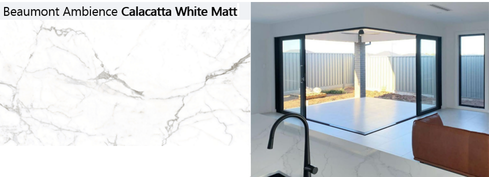 White based tiles for both Indoor living & Outdoor Alfresco