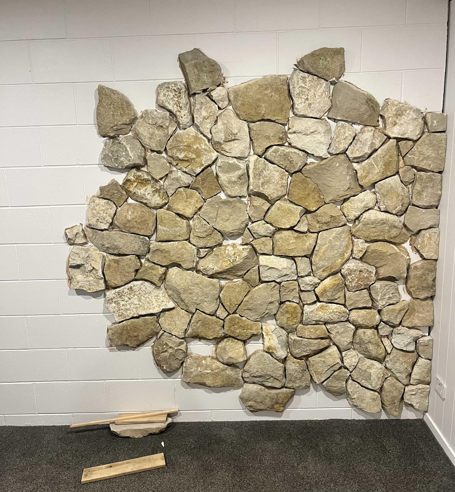 Interior stone wall DIY