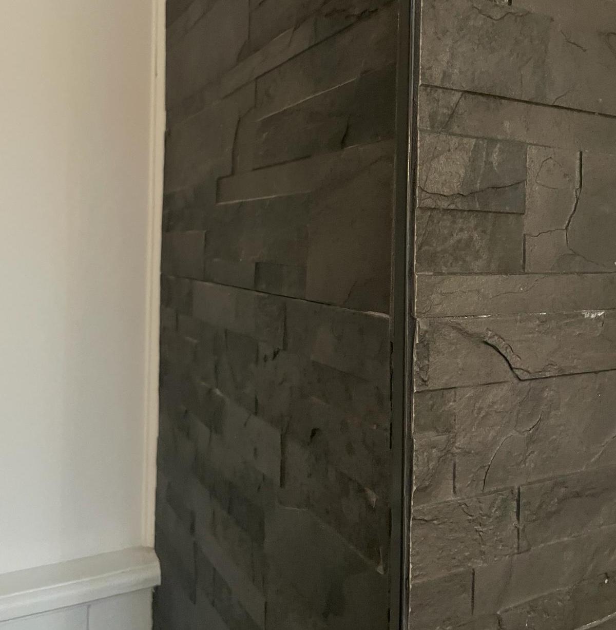 Smooth out / remove slate tile fireplace