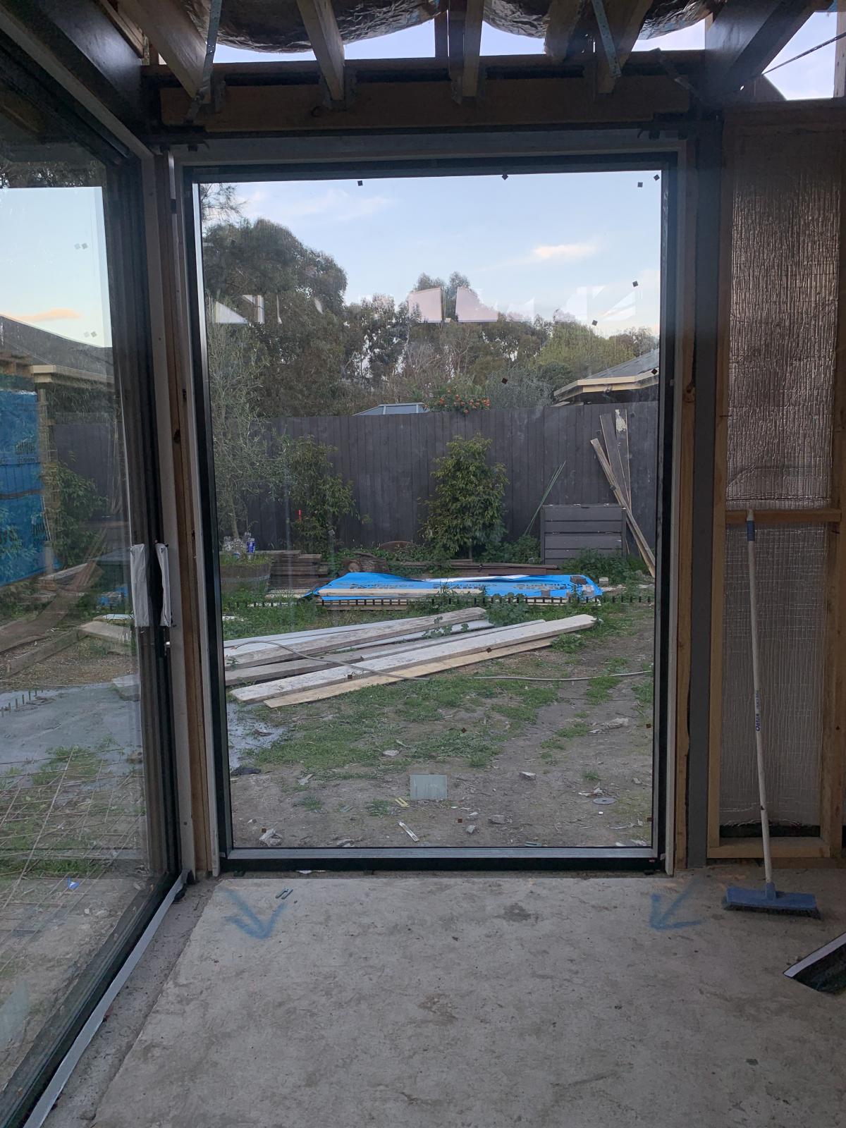 Slab overhang (by window frame)