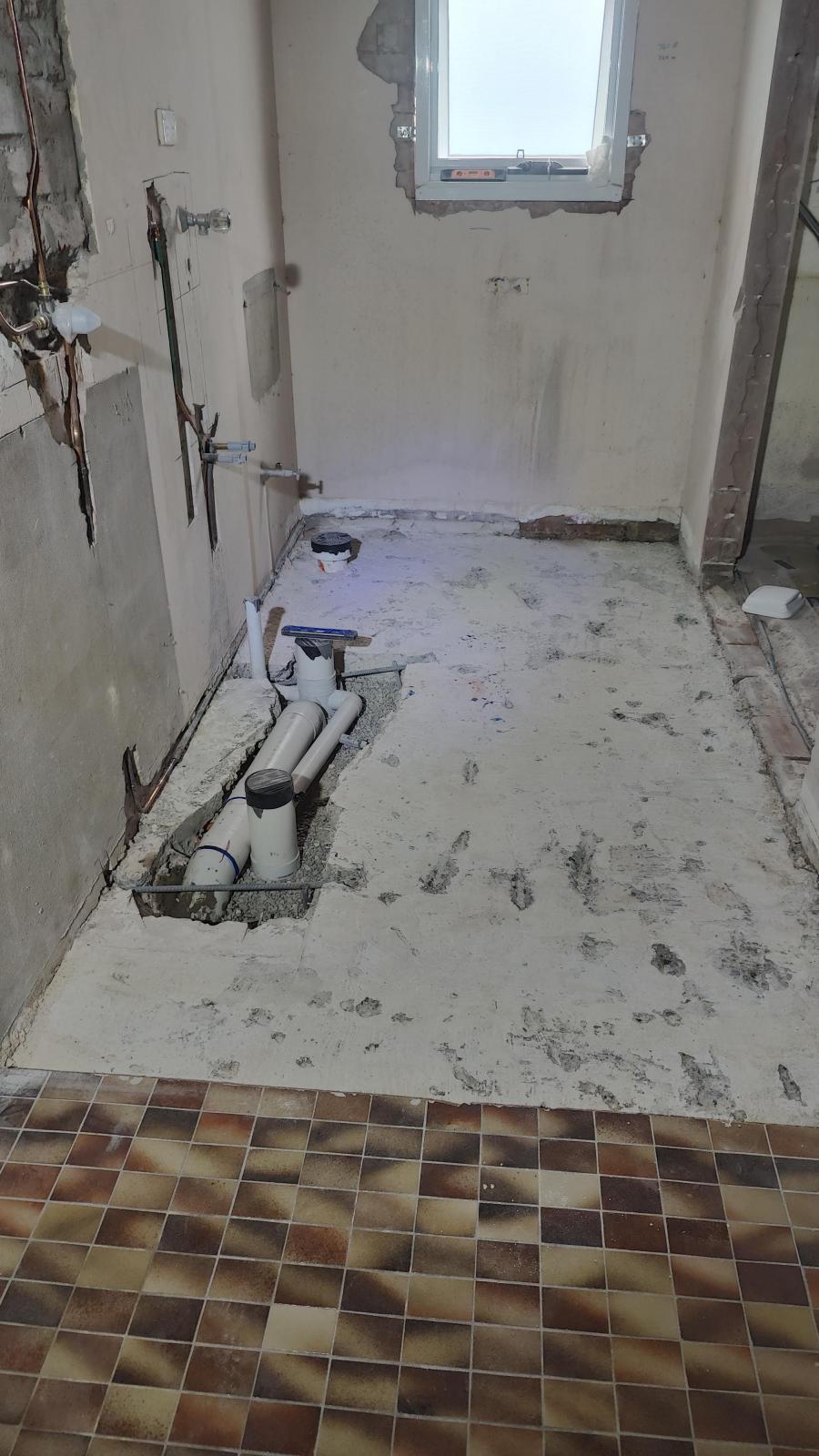 Slab on Slab for Bathroom Renovation - To Bind or not to bin