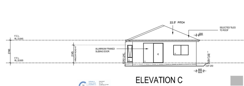 Missing brickwork over sliding door