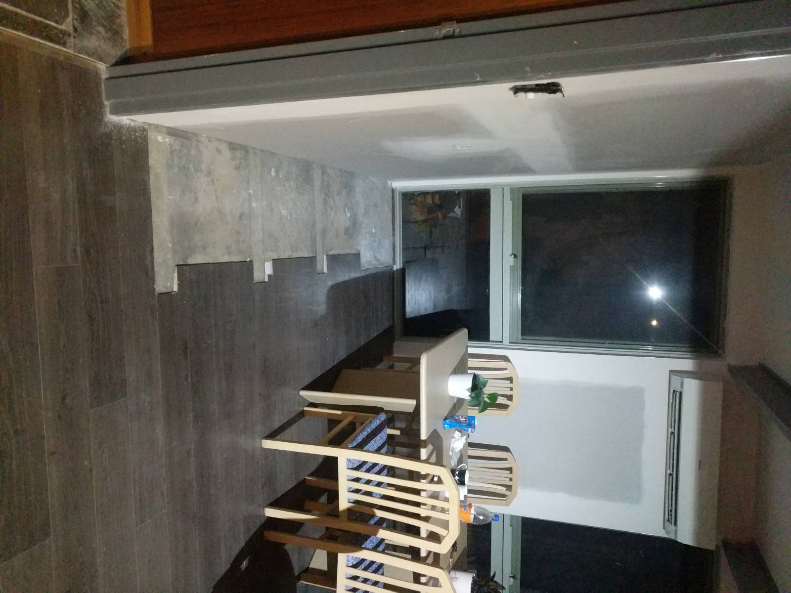 Need to cover exposed concrete where a built in wall unit wa