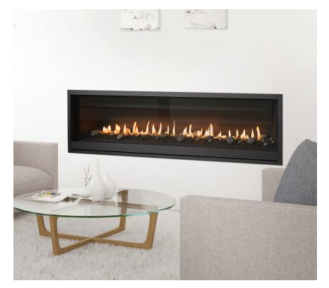 Recommend height of gas log fireplace off tiled floor