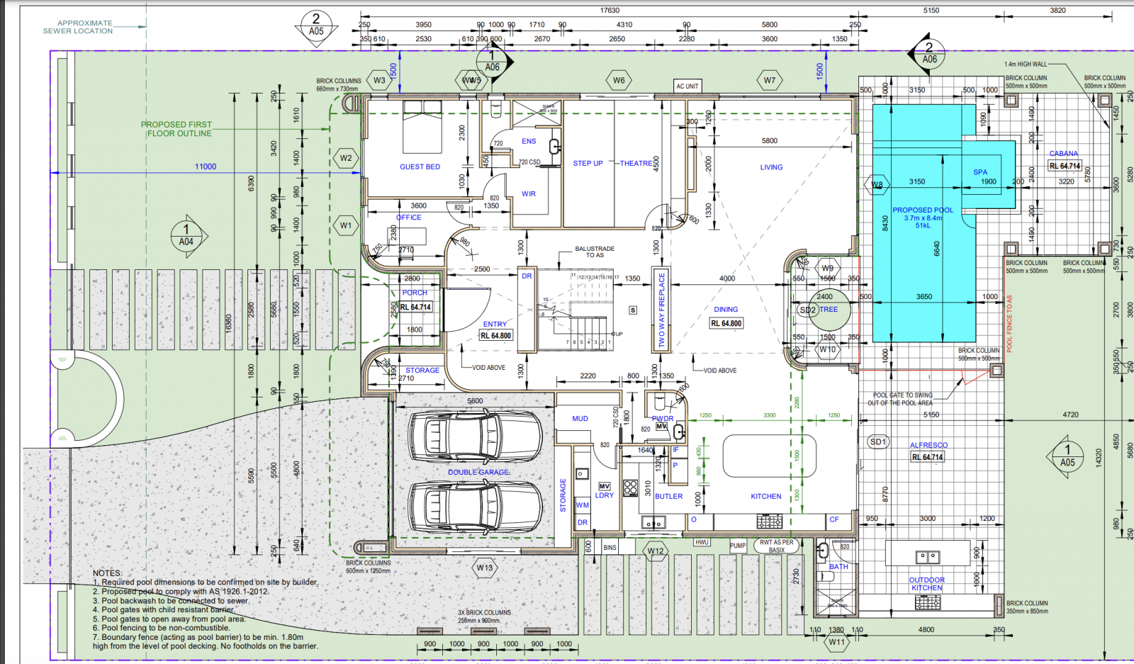 View: Revised ground floor layout